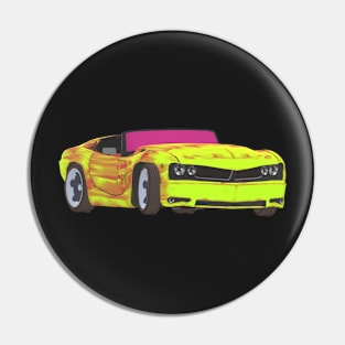 Neon convertible muscle car Pin