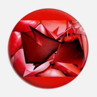 Geometric Shapes in Red Color Pin
