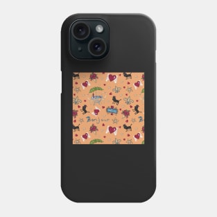 Bonjour Paris! on Copper Phone Case