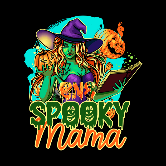 One Spooky Mama Halloween by Nifty T Shirts