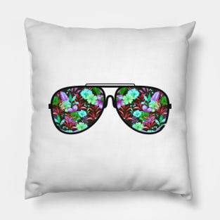 Tropical Aviator Summer Sunglasses Pillow