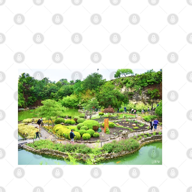 zen garden in japanese american park landscape wallpaper photo art by jorge_lebeau