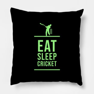 Eat Sleep Cricket Pillow