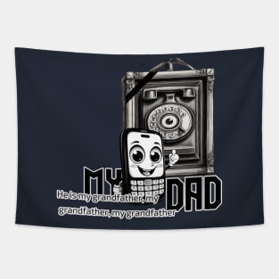 Retro Rotary Dial grand grand grand father mobile phone Tapestry