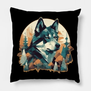 Abstract wolf Pillow
