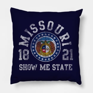 Retro Missouri Show Me State 1821 Pillow