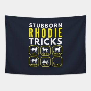 Stubborn Rhodie Tricks - Dog Training Tapestry