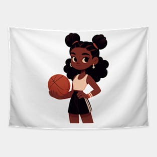 Female basketball player Tapestry