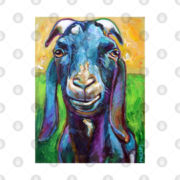 Lucian the BLACK FARM GOAT by Robert Phelps by RobertPhelpsArt