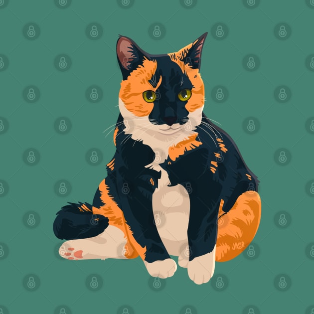 Chonky Calico Sitting by jastinamor