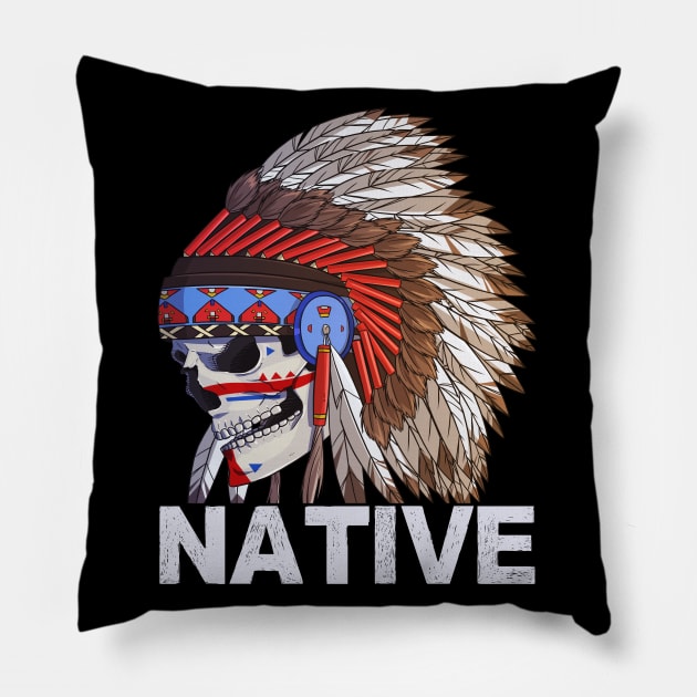 Native American Day Indigenous Pride Pillow by Noseking