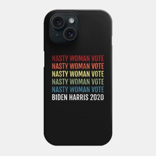 Nasty Women Vote Biden Harris 2020, 2020 Election Vote for American President Vintage Distress Design Phone Case