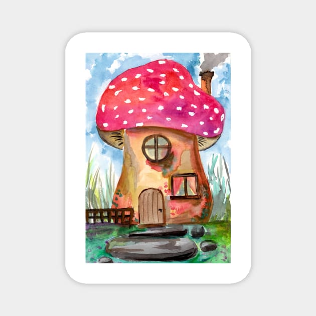 Mushroom Mansion Magnet by ZeichenbloQ