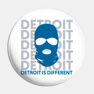 Detroit Is Different // Retro Detroit Villain Blue Ski Mask Pin