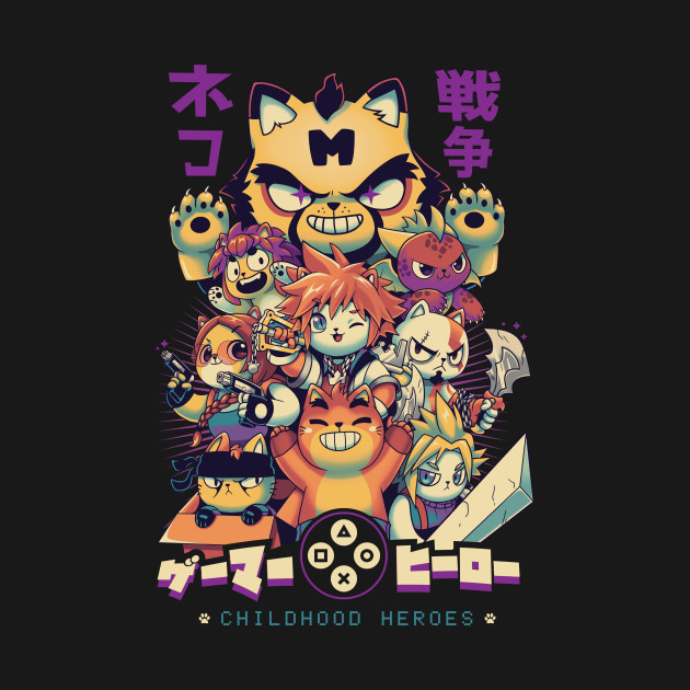 Childhood Heroes - Games - T-Shirt