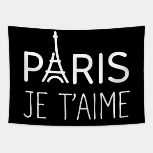 Paris Je T'aime I love Paris Eiffel Tower Tapestry