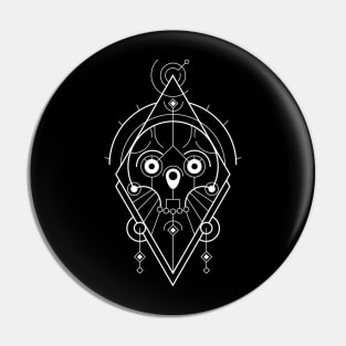 Skull Sacred Geometry Pin