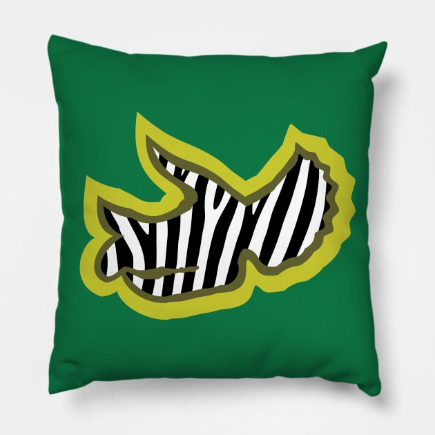 Zebra Print Triceratops Pillow by Scienceosaurus