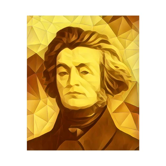 Adam Mickiewicz Golden Portrait | Adam Mickiewicz Artwork 9 by JustLit