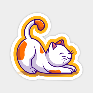 Cute Stretching Cat Magnet