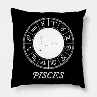 Pisces Zodiac Sign Design With Constellation Pillow