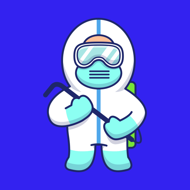 Cute Disinfectant Man Cartoon (2) by Catalyst Labs