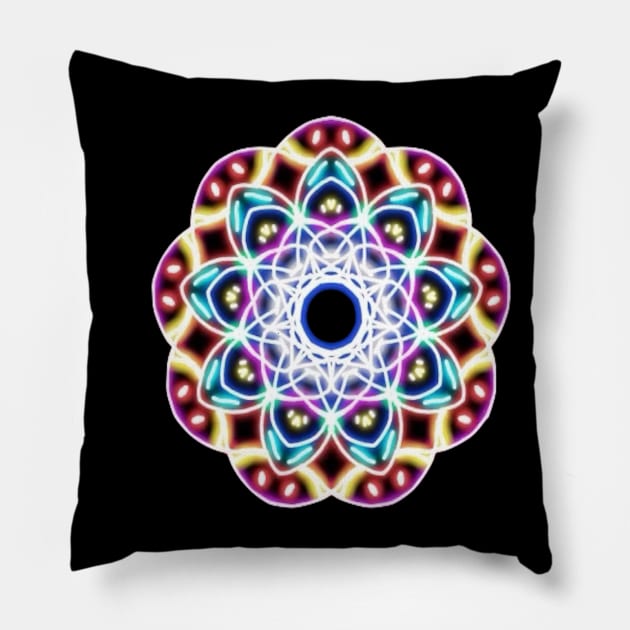 Glow Mandala Pillow by TereShop