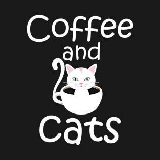 Coffee and Cats Lover T-Shirt