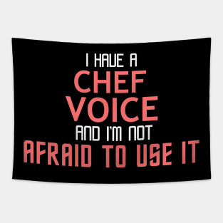 Chef Voice Cool Typography Job Design Tapestry