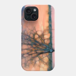 Pastel tree winter landscape Phone Case