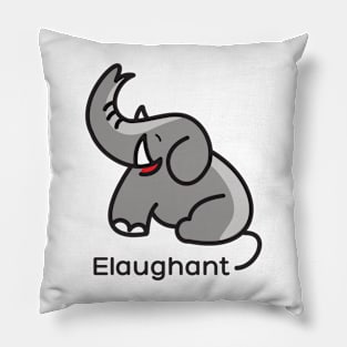 Elaughant (Laughing elephant) Pillow