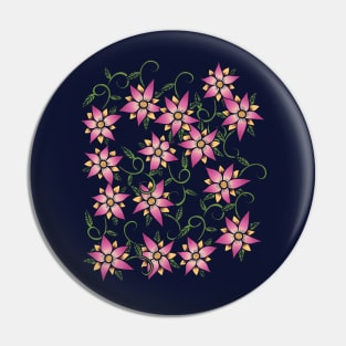 Pink Floral Pin