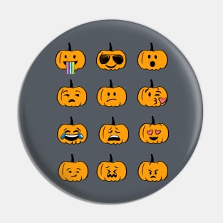 Pumpkin Emojis Pin