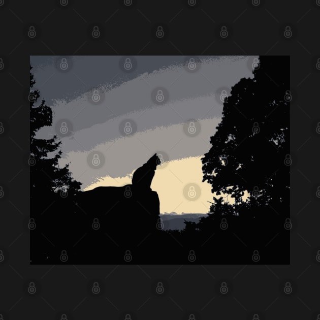 Cat Silhouette At Sunset by nonbeenarydesigns