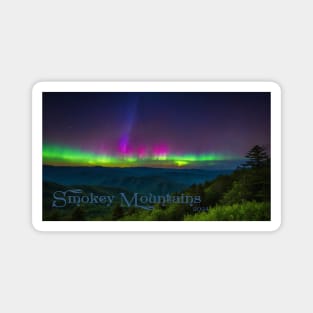 Norther Lights Over The Smokey Mountains 2024 Magnet
