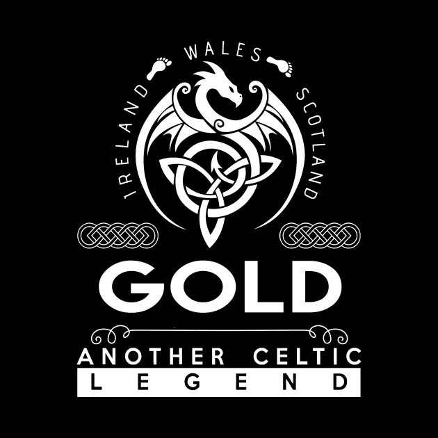 Gold Name T Shirt - Another Celtic Legend Gold Dragon Gift Item by harpermargy8920