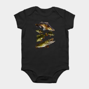 Walleye Fishing Baby Bodysuits for Sale