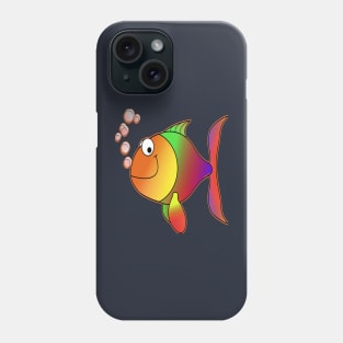 Happy fish fish color Phone Case