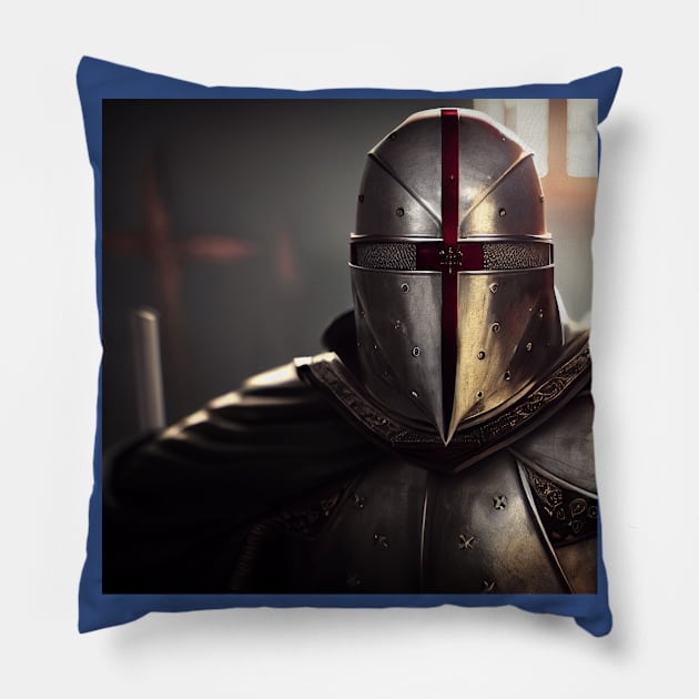 Knights Templar in The Holy Land Pillow by Grassroots Green