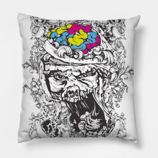 L.I.G. Colorful Zombie Brains Collection Pillow
