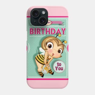 happy birthday bee Phone Case