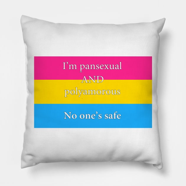 Pansexual and Polyamorous Flag Pillow by Libido