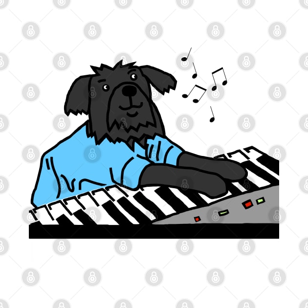 Funny Dog Plays Music on Piano Keyboard by ellenhenryart