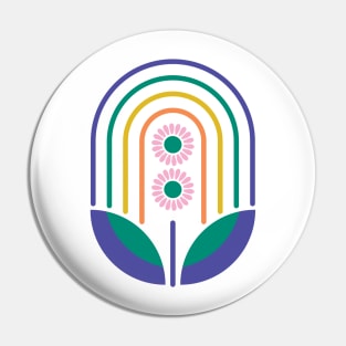 Rainbow Daisies Pin