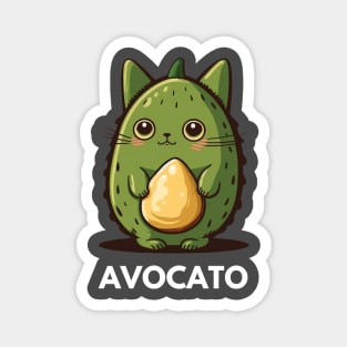 Avocado Cat Funny Magnet