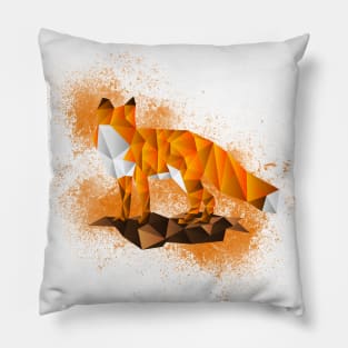 Low Poly Fox Pillow