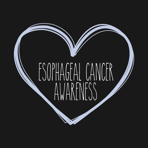 Esophageal Cancer Awareness Heart Support by MerchAndrey