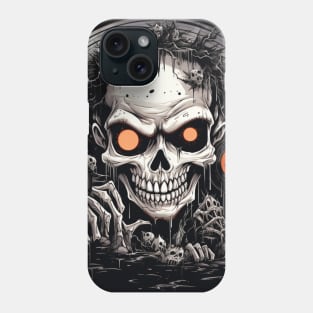 Halloween Vinyl Record Skeleton Phone Case