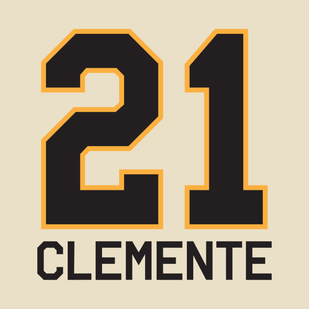 Roberto Clemente Jersey Number by RedTwentyEight