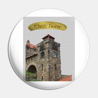 Clock Tower Marble Pin